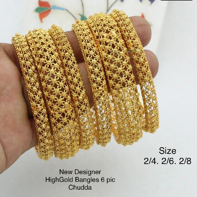 Elegant Necklaces And Bracelets At Limited-Time Offers Pooja Bangles Gold Plated Bangles Set
