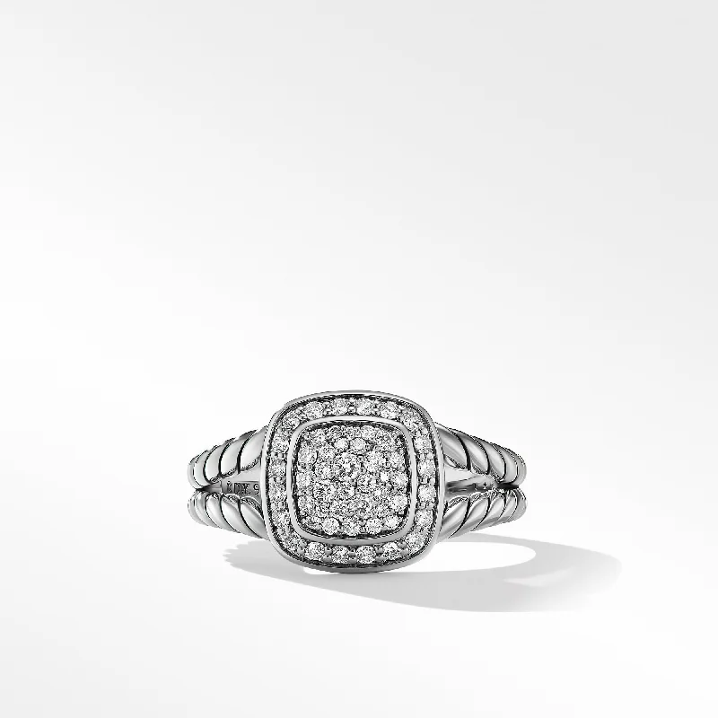 Jewelry Clearance Event – Stock Up Before It's Over Petite Albion® Ring in Sterling Silver with Pavé Diamonds\, 7mm