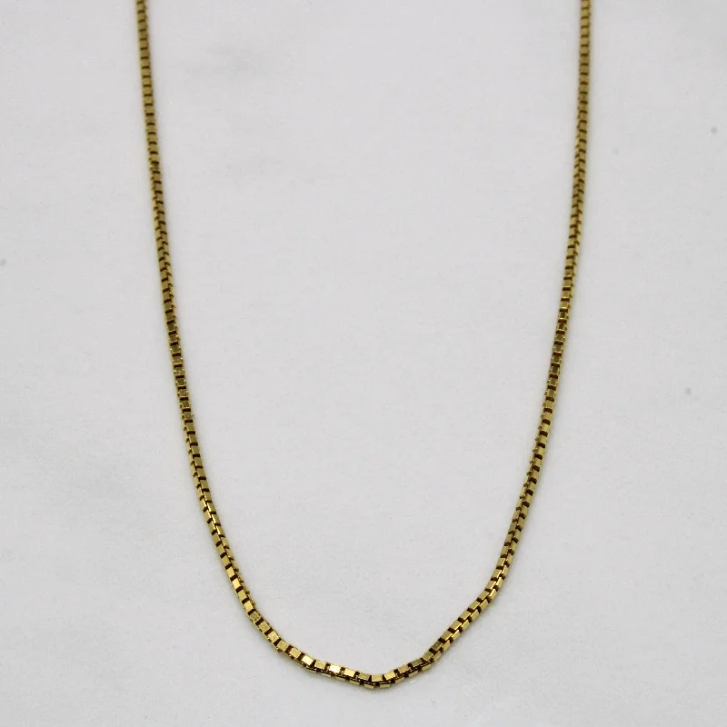Gorgeous Jewelry, Limited-Time Savings 14k Yellow Gold Box Chain | 18" |