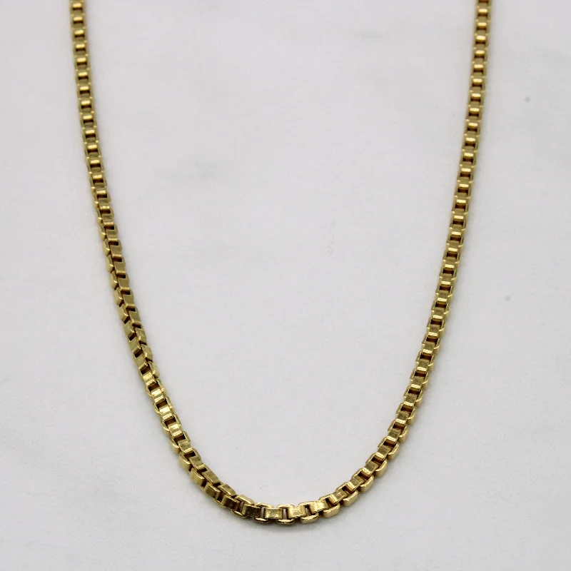 Make Your Outfit Shine With Discounted Jewelry 18k Yellow Gold Box Chain | 22" |