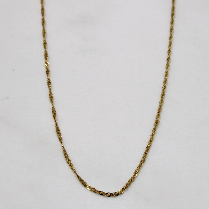 Special Sale On Handcrafted Jewelry – Shop Today 10k Yellow Gold Singapore Chain | 16" |