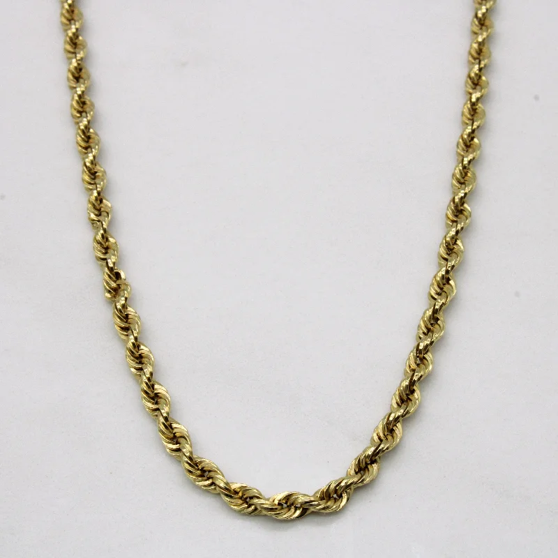 Unique Jewelry For Less – Shop The Sale Now 10k Yellow Gold Rope Chain | 20" |
