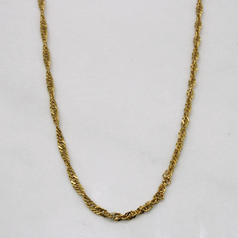 The Biggest Jewelry Sale Of The Year Is Here 18k Yellow Gold Singapore Chain Choker | 15" | The Biggest Jewelry Sale Of The Year Is Here 18k Yellow Gold Singapore Chain Choker | 15" |