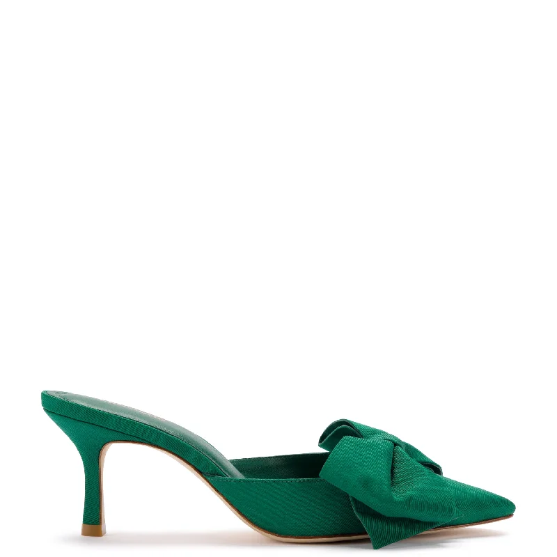 Mini Elle Pump In Emerald Fabric