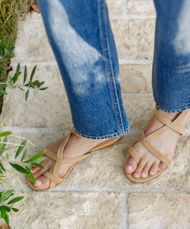 Oiled Leather Strappy Sandal