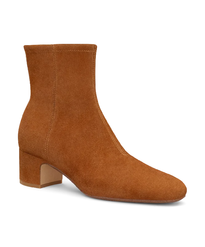 The Starling 50 Bootie - Tan Stretch Suede