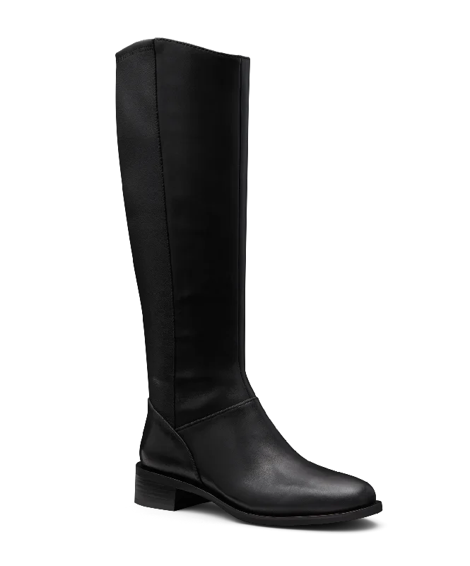 The Starling Tall Boot - Black Leather