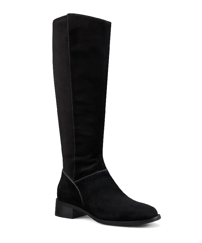 The Starling Tall Boot - Black Suede