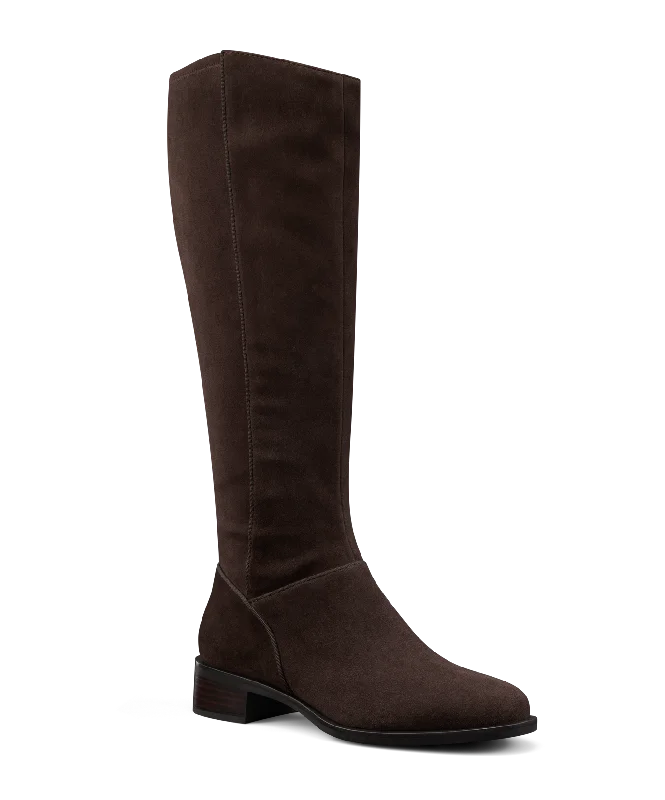 The Starling Tall Boot - Chocolate Suede