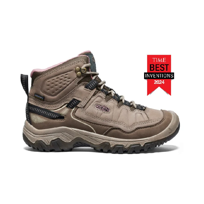 Women's Targhee IV Wide Waterproof Hiking Boot  |  Brindle/Nostalgia Rose