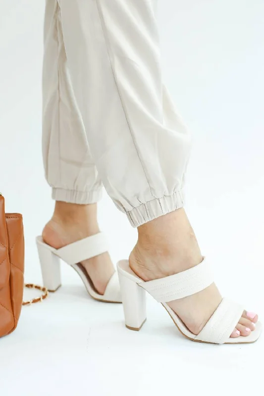 Elevated Casual Discounts Sarah Heels In Bone
